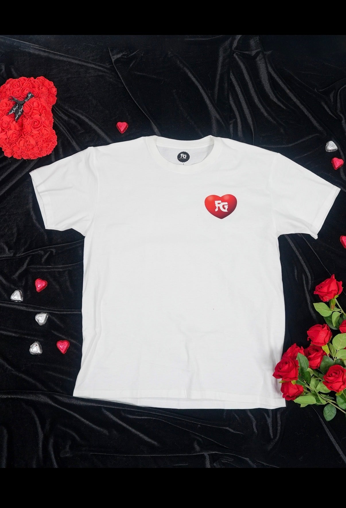 White V-Day tees
