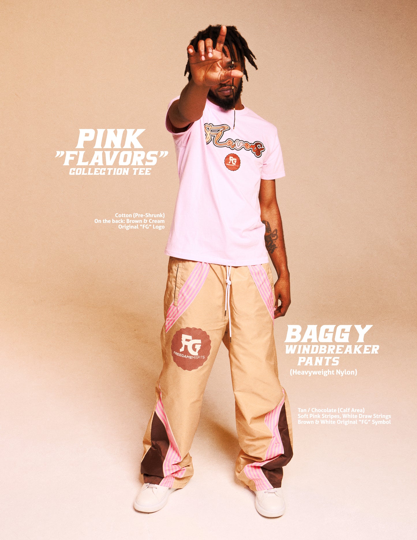 Flavors Baggy Nylon Pants